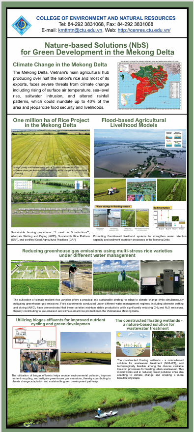 Được sự tính nhiệm của Ban Thư Ký và các trường thành viên Mạng lưới các trường đại học ASEAN - AUN, ĐẠi học Cần Thơ sẽ đăng cai tổ chức Hội nghị Hiệu trưởng ASEAN +3 lần thứ 7 từ ngày 19 - 20/11/2025. (Poster của Bộ môn Khoa học Môi trường) Poster của Bộ môn Khoa học Môi trường
